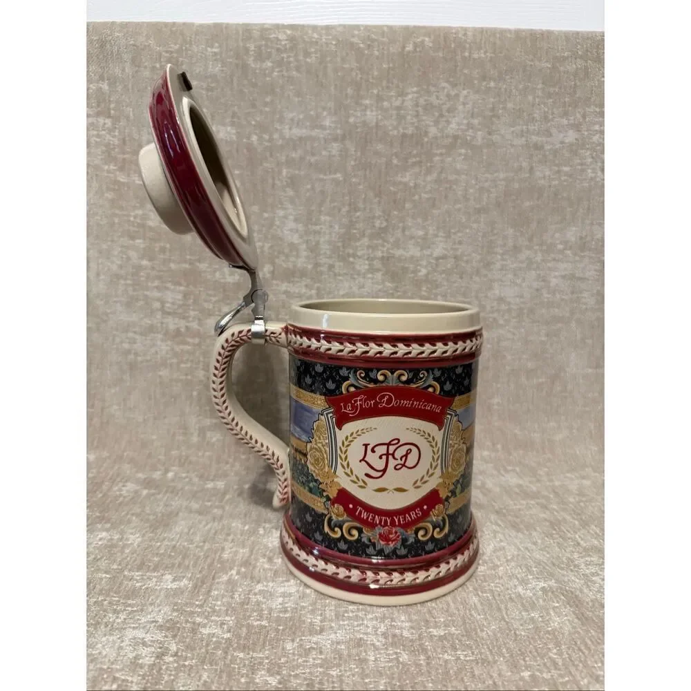 Vtg La Flor Dominicana LFD 1994 20th Anniversary Lidded Beer Stein Multicolor OS